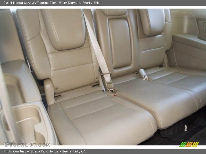 White Diamond Pearl / Beige 2014 Honda Odyssey Touring Elite