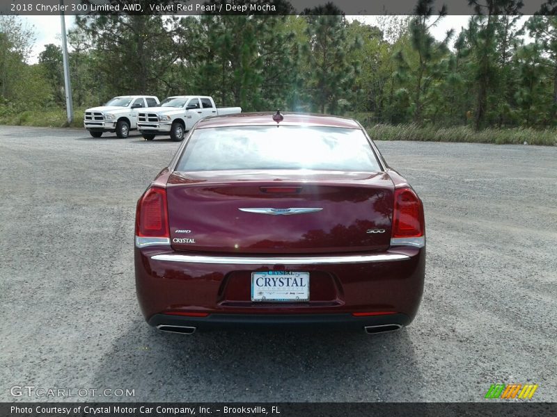 Velvet Red Pearl / Deep Mocha 2018 Chrysler 300 Limited AWD