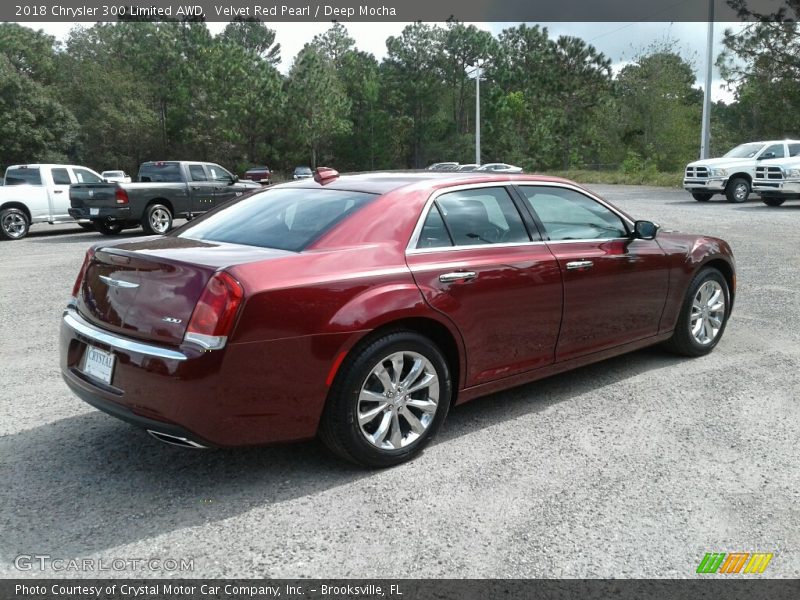 Velvet Red Pearl / Deep Mocha 2018 Chrysler 300 Limited AWD