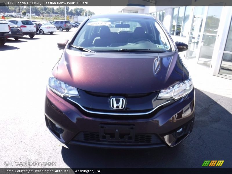 Passion Berry Pearl / Black 2017 Honda Fit EX-L