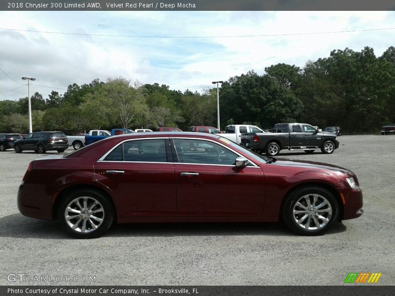 Velvet Red Pearl / Deep Mocha 2018 Chrysler 300 Limited AWD