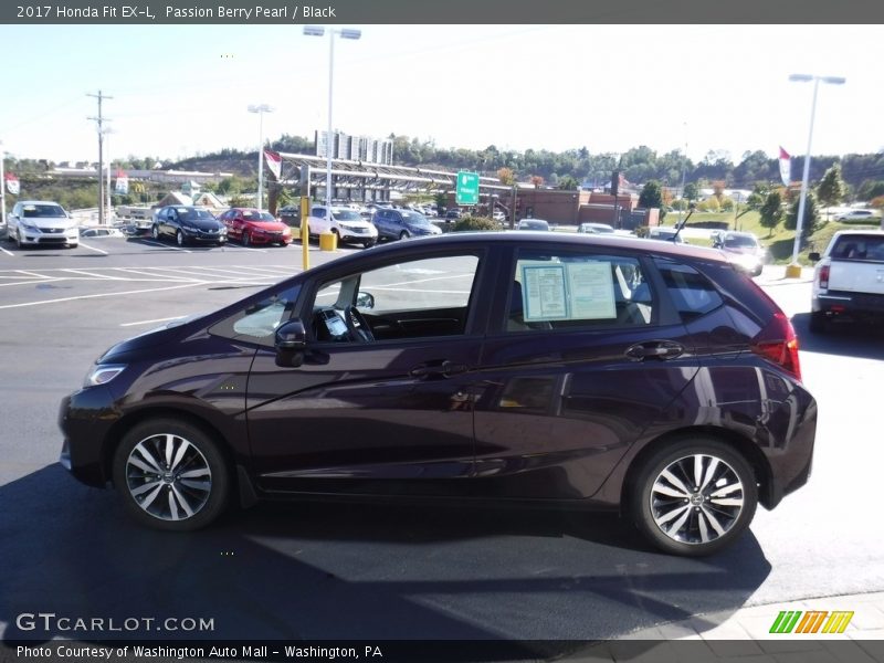 Passion Berry Pearl / Black 2017 Honda Fit EX-L