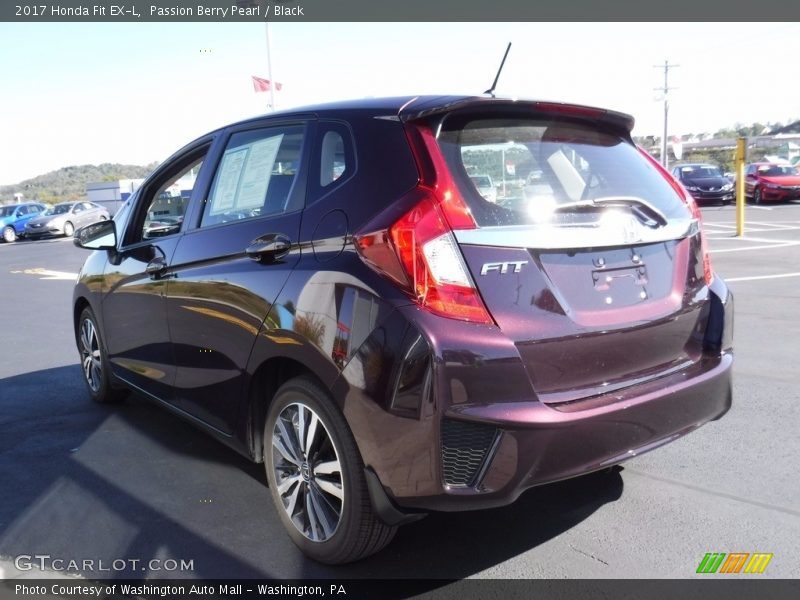 Passion Berry Pearl / Black 2017 Honda Fit EX-L