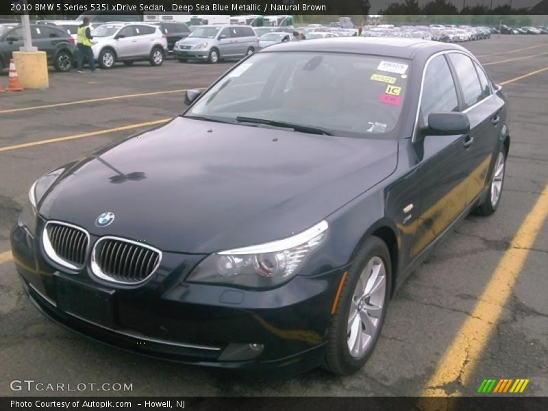 Deep Sea Blue Metallic / Natural Brown 2010 BMW 5 Series 535i xDrive Sedan