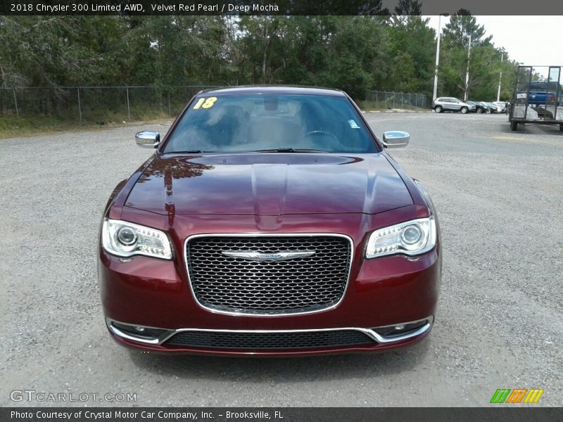 Velvet Red Pearl / Deep Mocha 2018 Chrysler 300 Limited AWD
