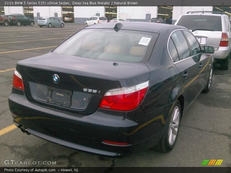 Deep Sea Blue Metallic / Natural Brown 2010 BMW 5 Series 535i xDrive Sedan