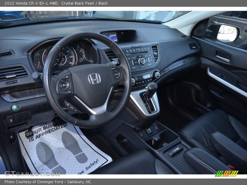 Crystal Black Pearl / Black 2012 Honda CR-V EX-L 4WD