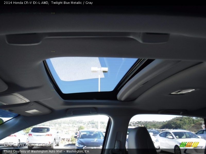 Twilight Blue Metallic / Gray 2014 Honda CR-V EX-L AWD