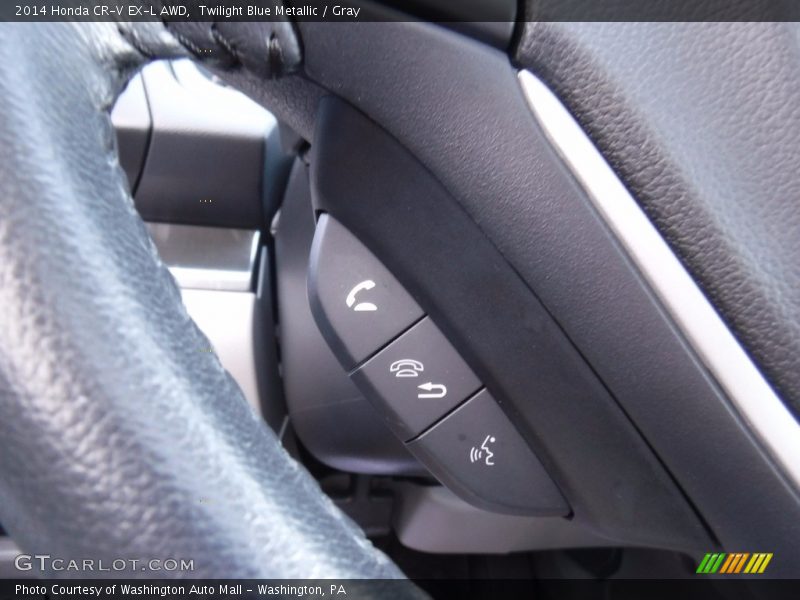 Twilight Blue Metallic / Gray 2014 Honda CR-V EX-L AWD