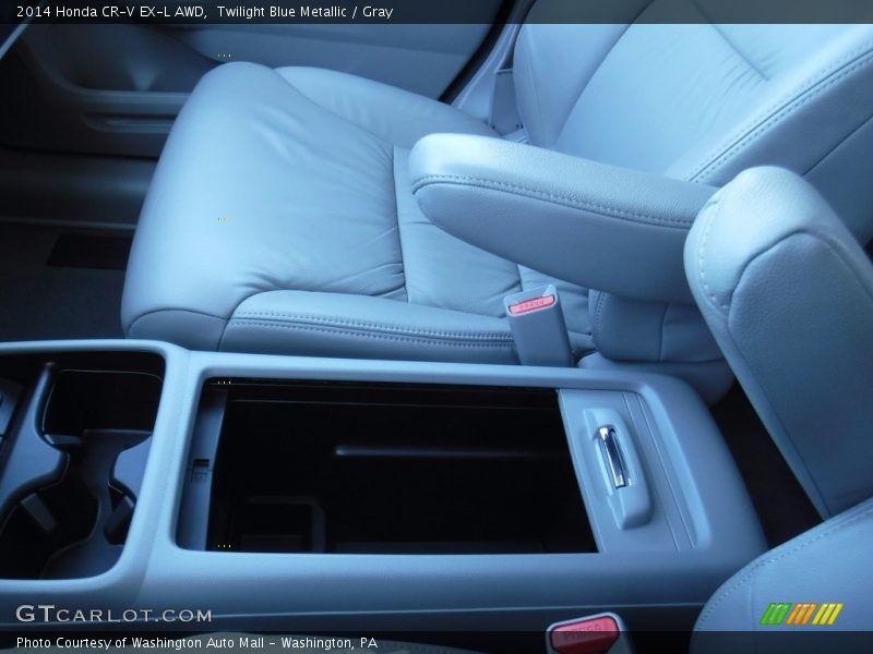 Twilight Blue Metallic / Gray 2014 Honda CR-V EX-L AWD