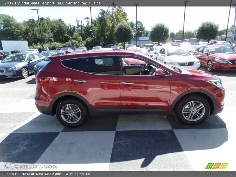 Serrano Red / Beige 2017 Hyundai Santa Fe Sport FWD