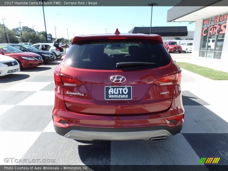 Serrano Red / Beige 2017 Hyundai Santa Fe Sport FWD