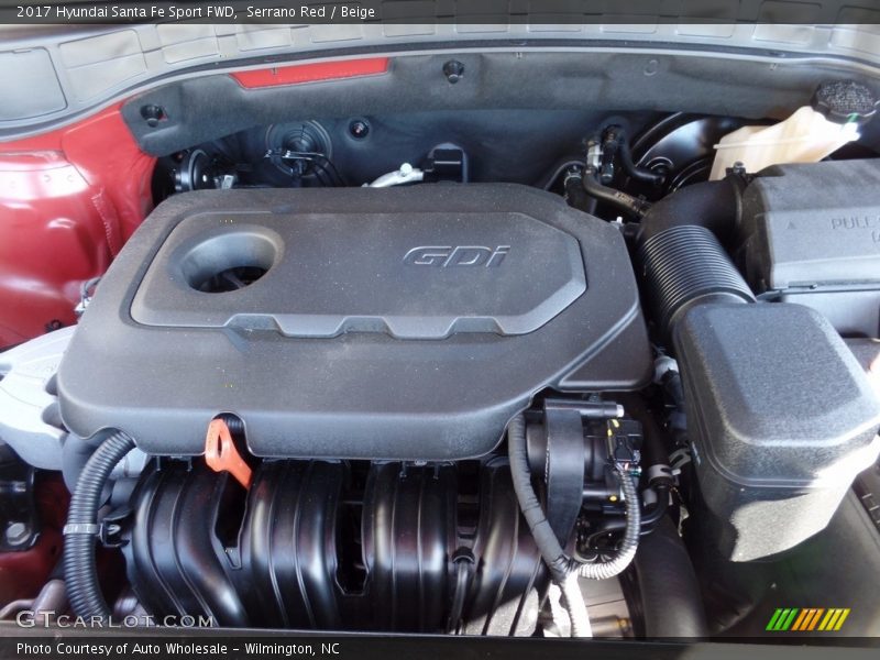 Serrano Red / Beige 2017 Hyundai Santa Fe Sport FWD