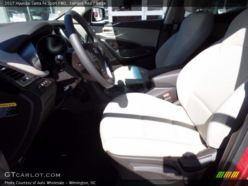 Serrano Red / Beige 2017 Hyundai Santa Fe Sport FWD