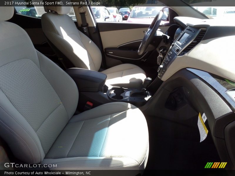 Serrano Red / Beige 2017 Hyundai Santa Fe Sport FWD
