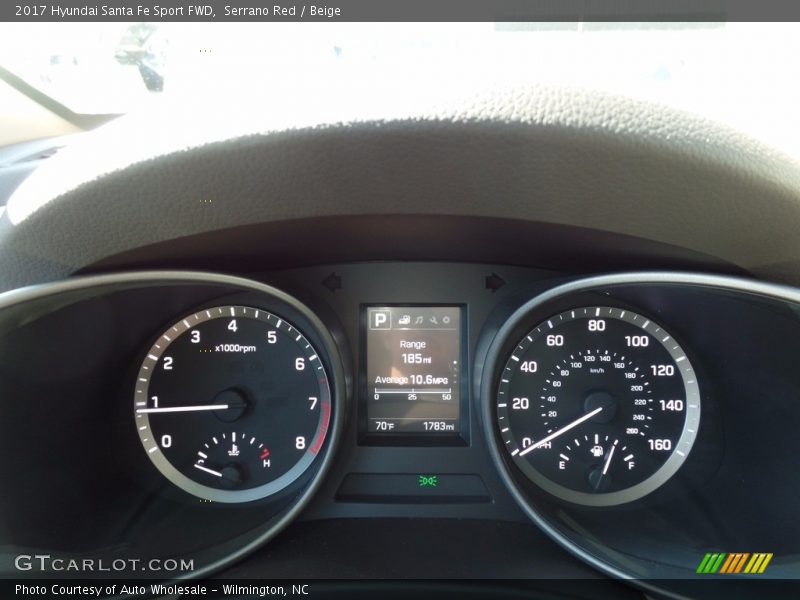 Serrano Red / Beige 2017 Hyundai Santa Fe Sport FWD