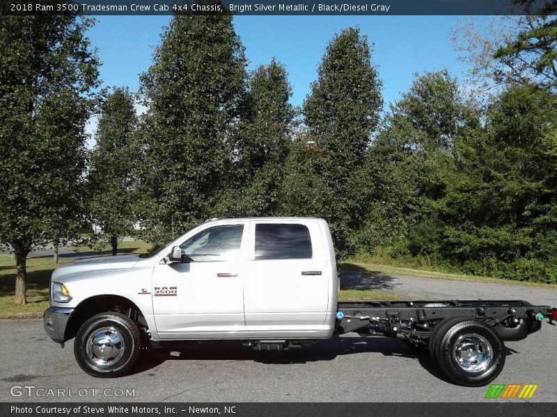Bright Silver Metallic / Black/Diesel Gray 2018 Ram 3500 Tradesman Crew Cab 4x4 Chassis