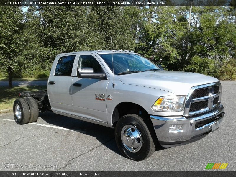 Bright Silver Metallic / Black/Diesel Gray 2018 Ram 3500 Tradesman Crew Cab 4x4 Chassis