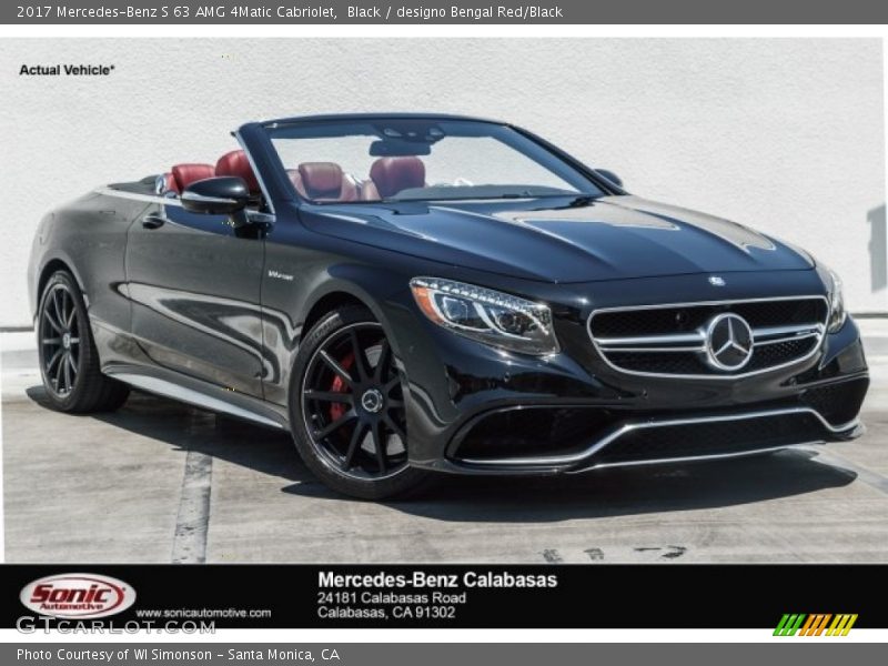 Black / designo Bengal Red/Black 2017 Mercedes-Benz S 63 AMG 4Matic Cabriolet