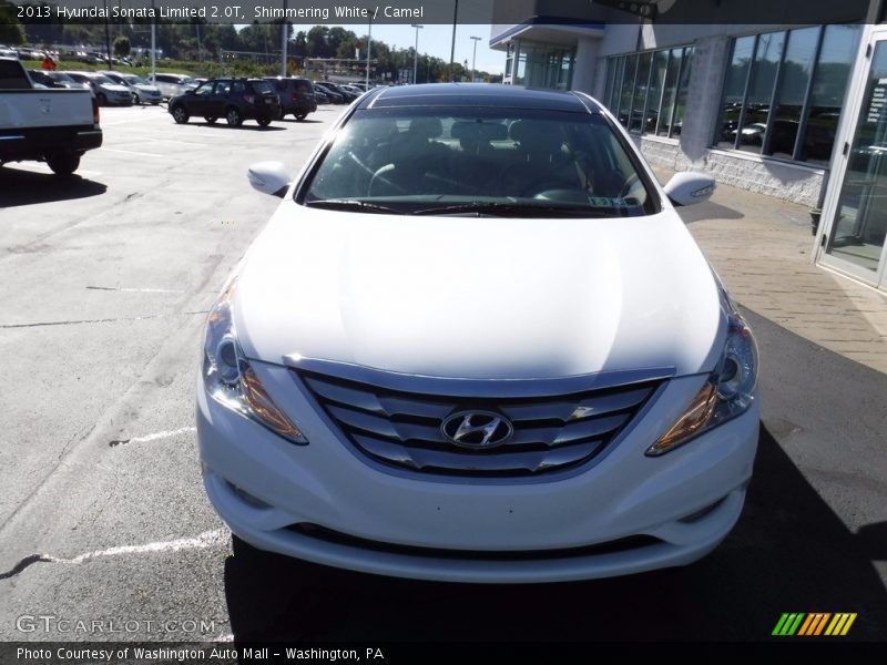 Shimmering White / Camel 2013 Hyundai Sonata Limited 2.0T