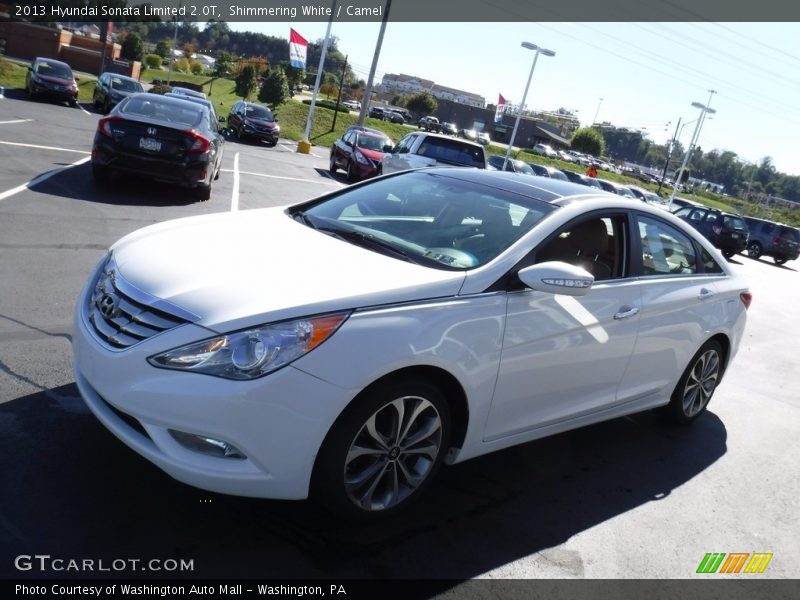 Shimmering White / Camel 2013 Hyundai Sonata Limited 2.0T