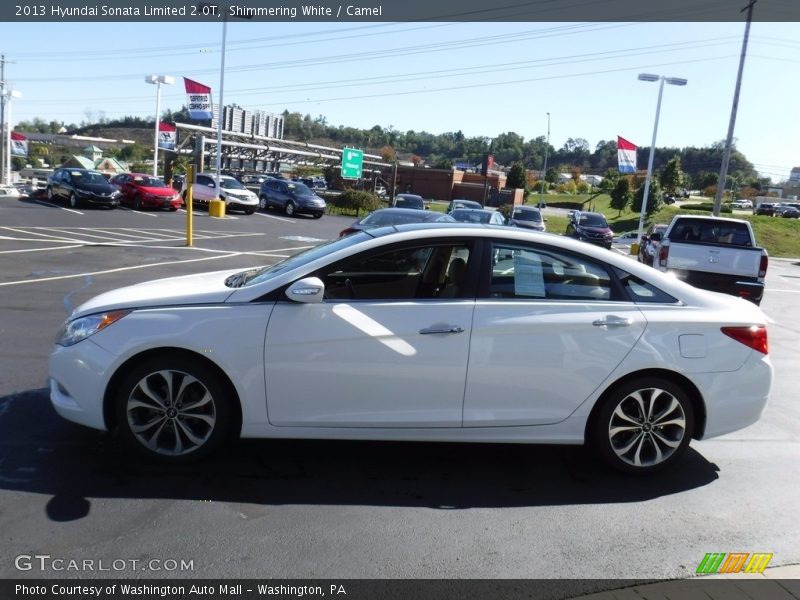 Shimmering White / Camel 2013 Hyundai Sonata Limited 2.0T