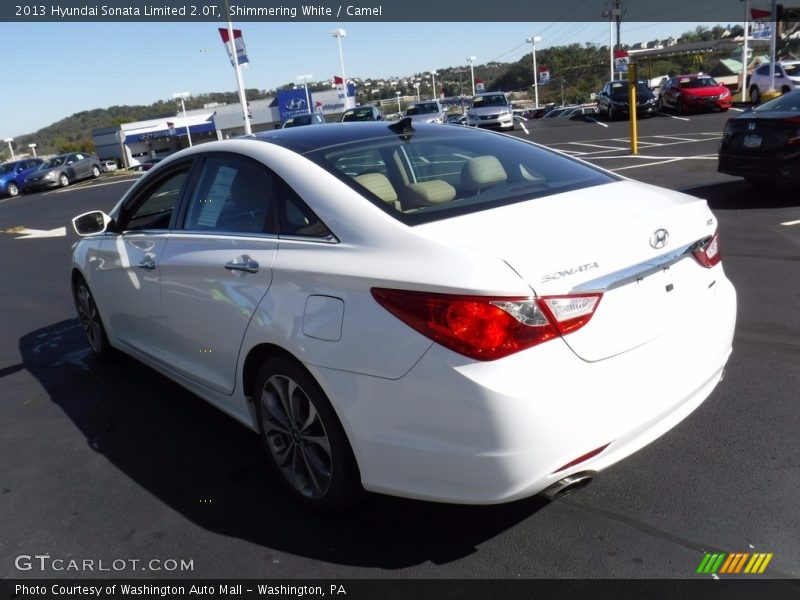 Shimmering White / Camel 2013 Hyundai Sonata Limited 2.0T