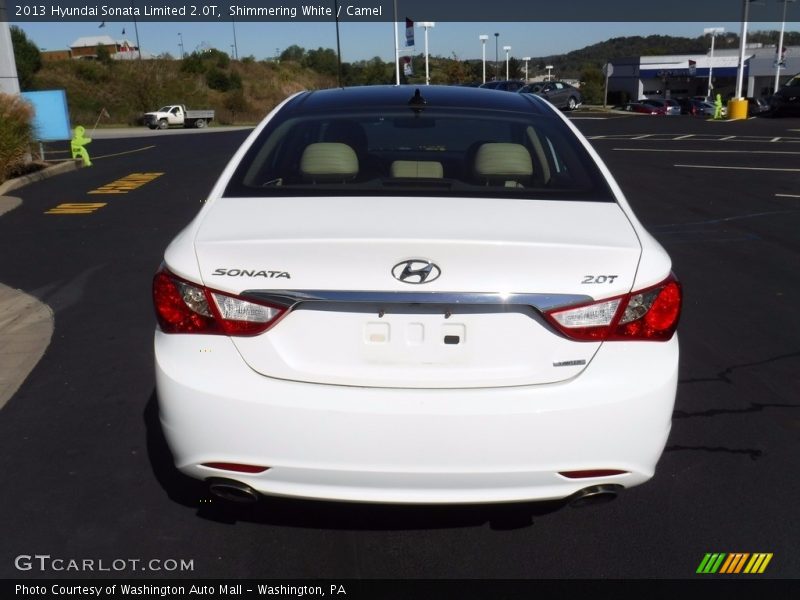 Shimmering White / Camel 2013 Hyundai Sonata Limited 2.0T