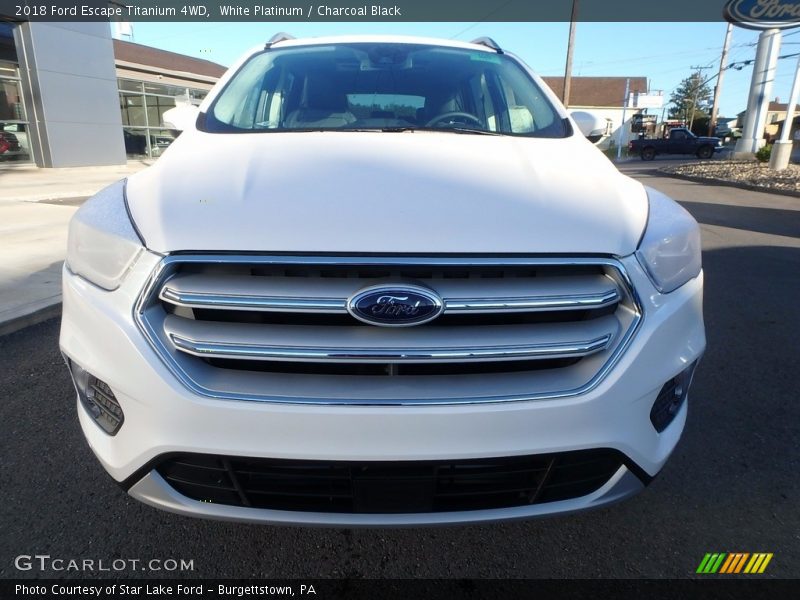 White Platinum / Charcoal Black 2018 Ford Escape Titanium 4WD