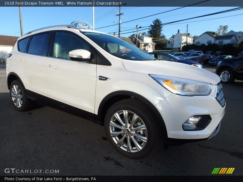 White Platinum / Charcoal Black 2018 Ford Escape Titanium 4WD