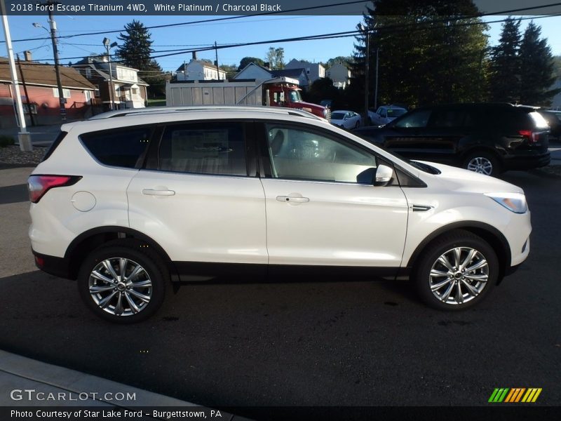 White Platinum / Charcoal Black 2018 Ford Escape Titanium 4WD
