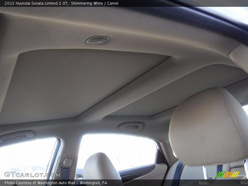 Shimmering White / Camel 2013 Hyundai Sonata Limited 2.0T