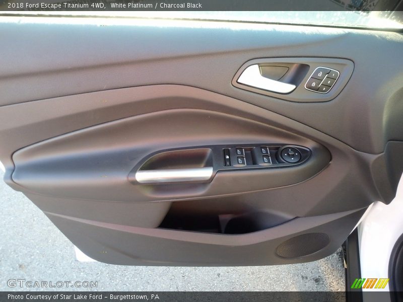 White Platinum / Charcoal Black 2018 Ford Escape Titanium 4WD