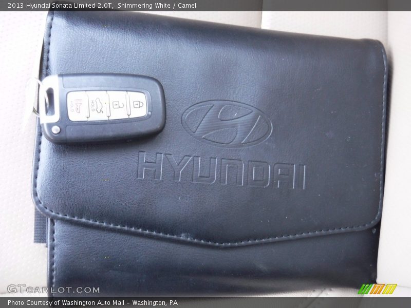Shimmering White / Camel 2013 Hyundai Sonata Limited 2.0T
