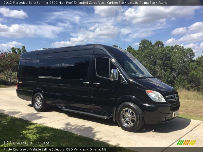 Carbon Black Metallic / Lima Black Fabric 2012 Mercedes-Benz Sprinter 2500 High Roof Extended Cargo Van