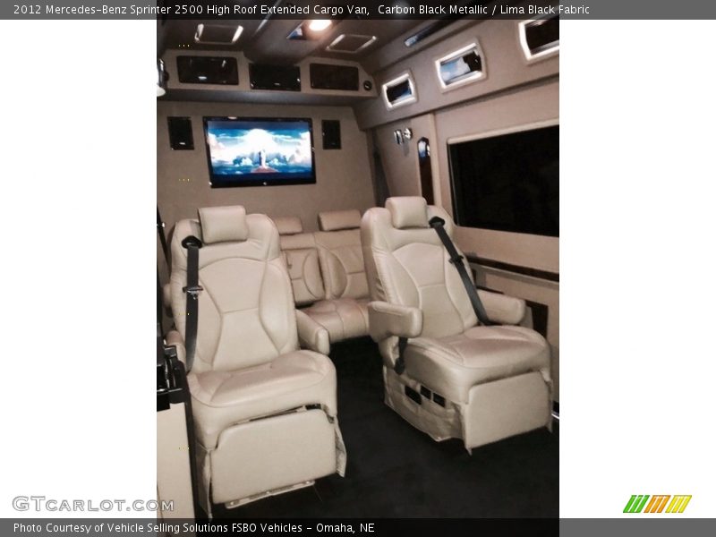 Carbon Black Metallic / Lima Black Fabric 2012 Mercedes-Benz Sprinter 2500 High Roof Extended Cargo Van