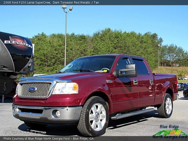 Dark Toreador Red Metallic / Tan 2006 Ford F150 Lariat SuperCrew