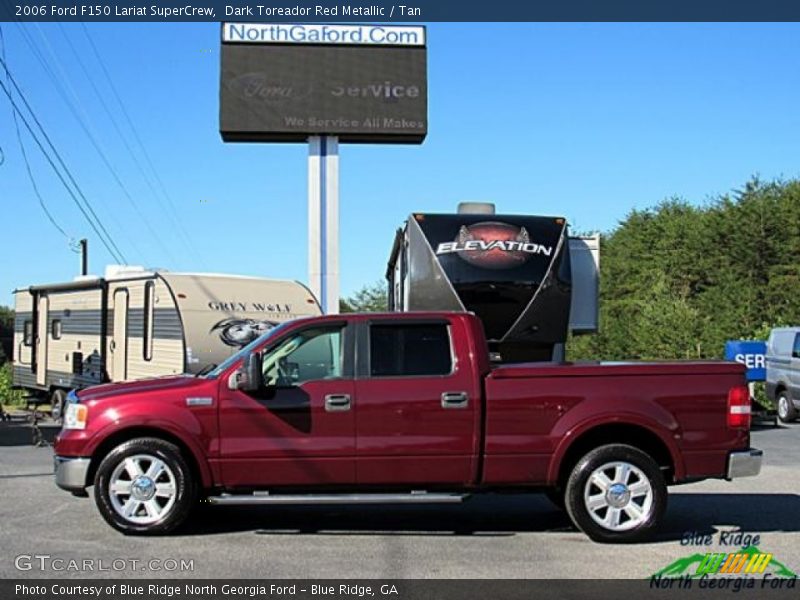 Dark Toreador Red Metallic / Tan 2006 Ford F150 Lariat SuperCrew