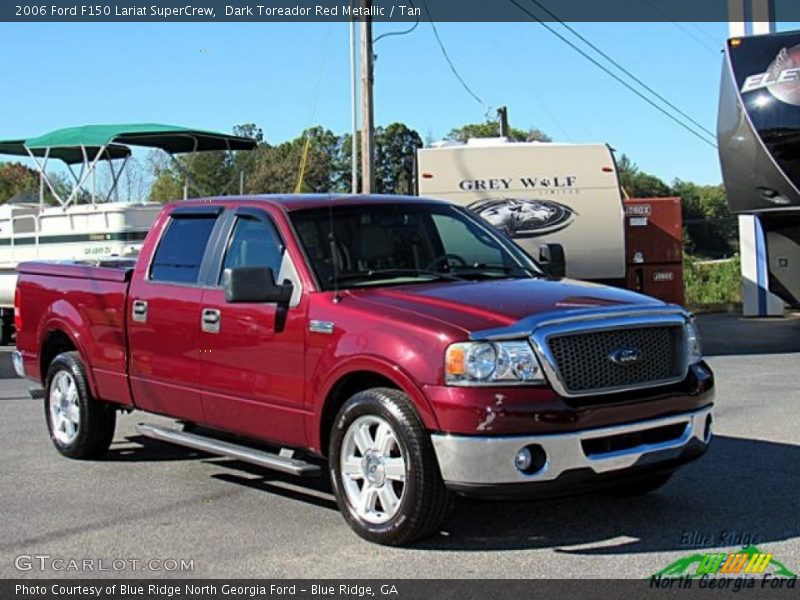 Dark Toreador Red Metallic / Tan 2006 Ford F150 Lariat SuperCrew