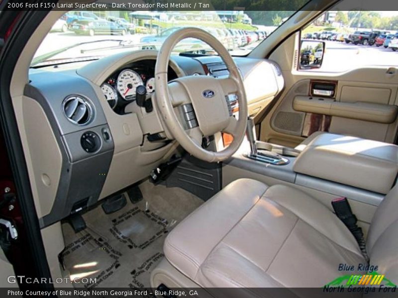 Dark Toreador Red Metallic / Tan 2006 Ford F150 Lariat SuperCrew