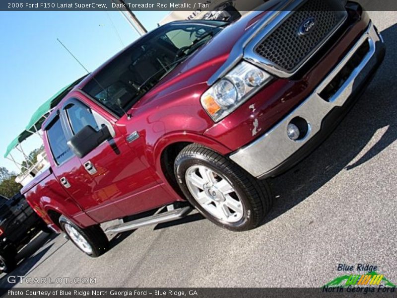 Dark Toreador Red Metallic / Tan 2006 Ford F150 Lariat SuperCrew