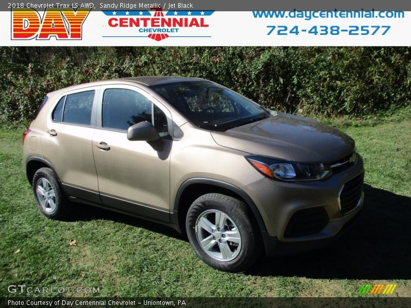 Sandy Ridge Metallic / Jet Black 2018 Chevrolet Trax LS AWD