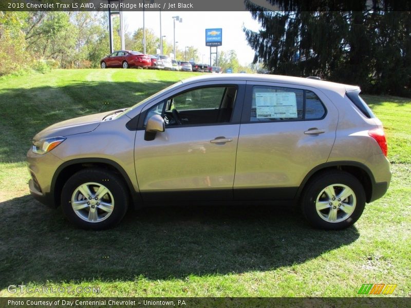 Sandy Ridge Metallic / Jet Black 2018 Chevrolet Trax LS AWD