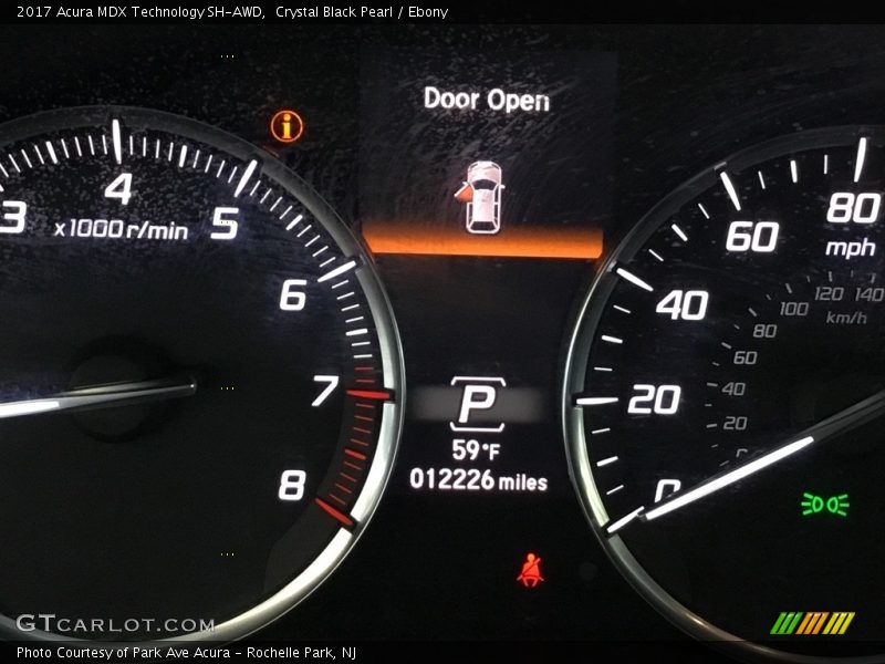 Crystal Black Pearl / Ebony 2017 Acura MDX Technology SH-AWD