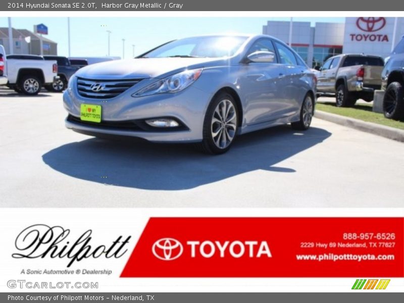 Harbor Gray Metallic / Gray 2014 Hyundai Sonata SE 2.0T