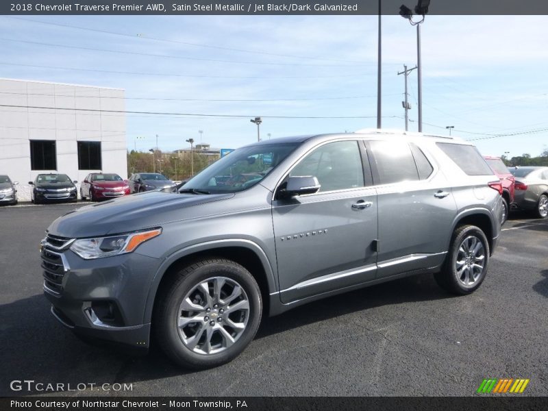 Satin Steel Metallic / Jet Black/Dark Galvanized 2018 Chevrolet Traverse Premier AWD