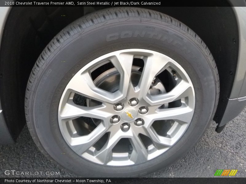 Satin Steel Metallic / Jet Black/Dark Galvanized 2018 Chevrolet Traverse Premier AWD
