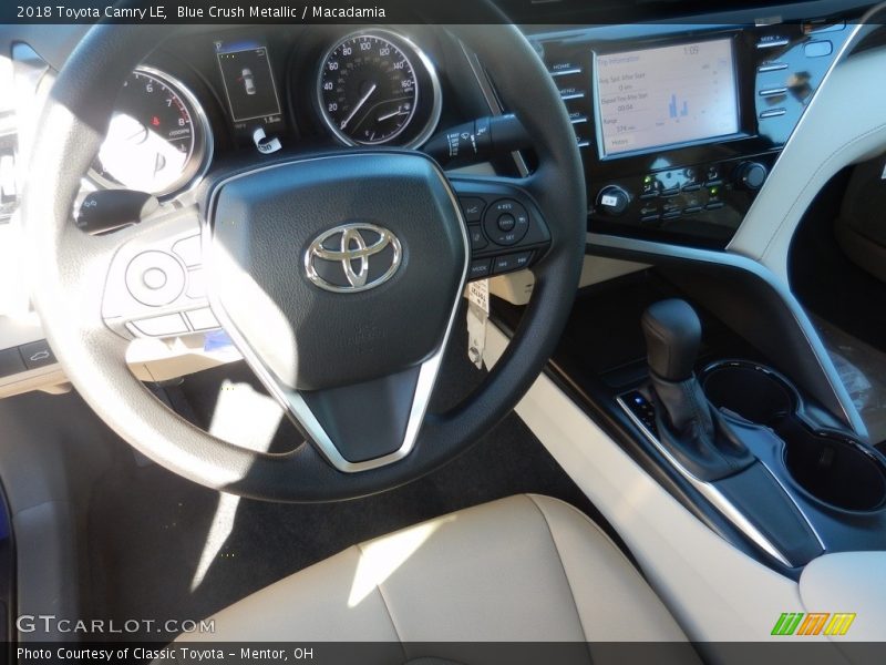 Blue Crush Metallic / Macadamia 2018 Toyota Camry LE
