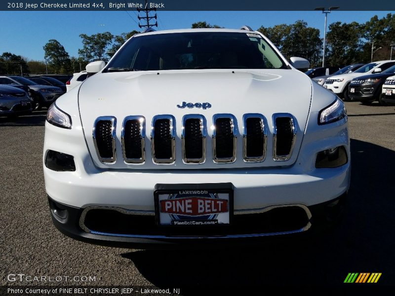 Bright White / Black 2018 Jeep Cherokee Limited 4x4
