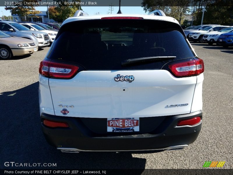 Bright White / Black 2018 Jeep Cherokee Limited 4x4